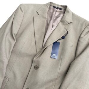 Stafford Mens Sage Rayon Linen Blend Two Button Blazer Sport Coat 40 Short NEW‎